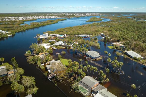 Hurricane,Ian,Flooded,Houses,In,Florida,Residential,Area.,Natural,Disaster